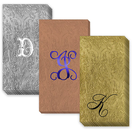 Carte Embossed Single Initial Guest Towels